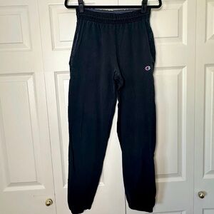 Champion Men's Black Jersey Lightweight Joggers Sweatpants Sweats Size Small‎